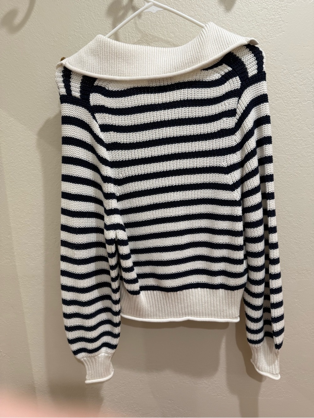 J.Crew Ribbed Cotton Button-collar sweater - Picture 3 of 5
